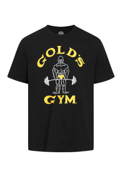 Golds Gym Classic Joe Crew Neck Tee Sport T-Shirt Black L