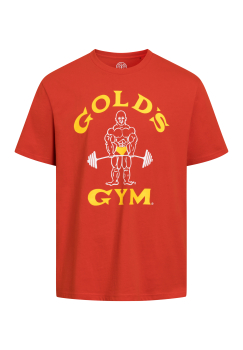 Golds Gym Classic Joe Sport Crew Neck Tee T-Shirt Red