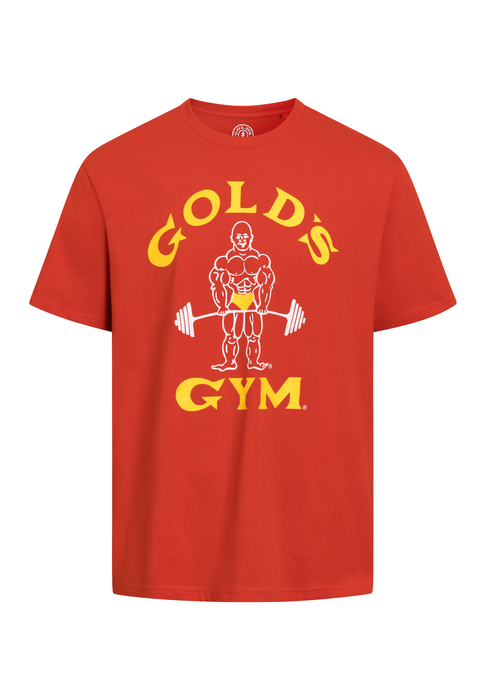 Golds Gym Classic Joe Sport Crew Neck Tee T-Shirt Red S