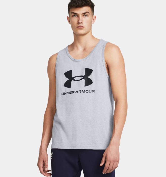 Under Armour Sportstyle Logo Tank Grey