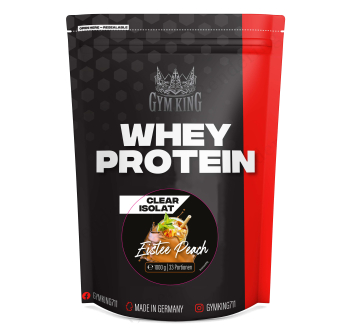 Gym King Clear Isolat Whey Protein 1000g Beutel Icetea Peach