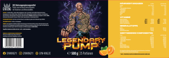 Gym King "Legendary Pump" Booster 500g Pulver Dose Orange