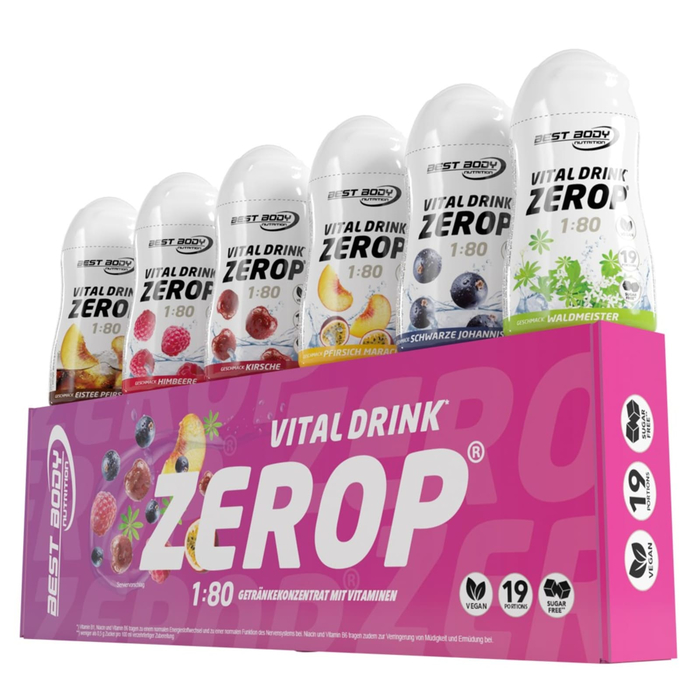 Best Body Vital Drink Tray 6 x 48 ml Flasche Mineraldrink Squeeze Zerop